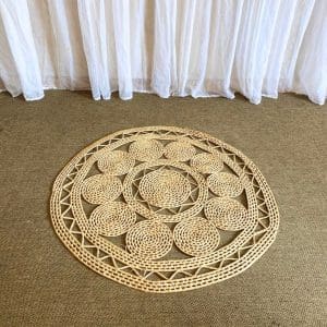 TAPETE REDONDO DE FIBRA NATURAL
