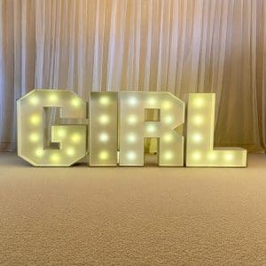 LETRAS GIRL DE LED (MDF)