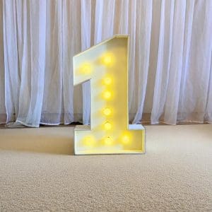 NÚMERO 1 DE LED (MDF)