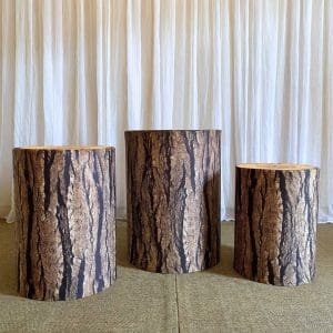 MESA CILINDRO C/ CAPA - TORAS DE MADEIRA