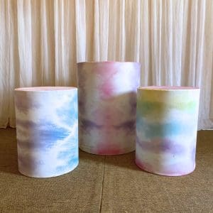 MESA CILINDRO C/ CAPA - TIE DYE