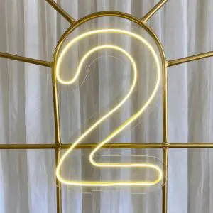 NÚMERO 2 DE LED NEON