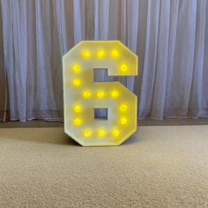 NÚMERO 6 DE LED (MDF)