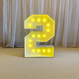 NÚMERO 2 DE LED (MDF)