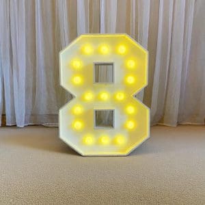NÚMERO 8 DE LED (MDF)