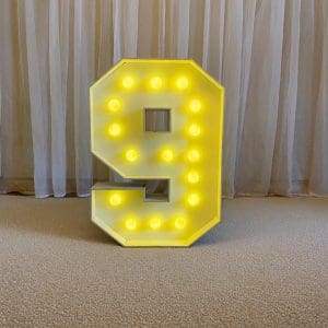 NÚMERO 9 DE LED (MDF)