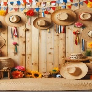 TECIDO SUBLIMA&Ccedil;&Atilde;O - PAINEL RETANGULAR - FESTA JUNINA