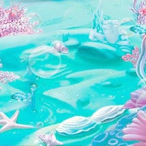 TECIDO SUBLIMA&Ccedil;&Atilde;O - PAINEL RETANGULAR - FUNDO DO MAR