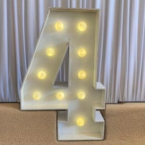 N&Uacute;MERO 4 DE LED (MDF)
